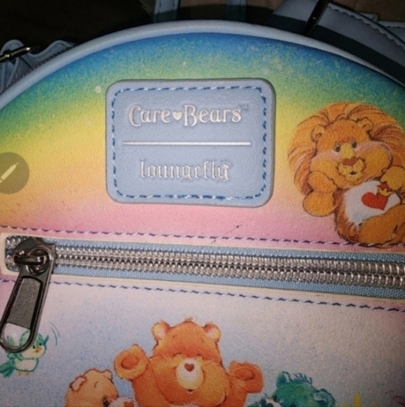 Loungefly Care Bears Vintage Rainbow Mini Backpack & wallet set - Picture 5 of 10